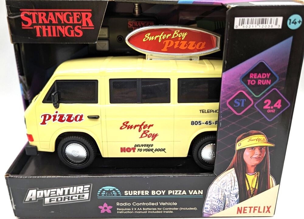 Adventure Force Stranger Things Surfer Boy Pizza Van / Remote Control New 2023